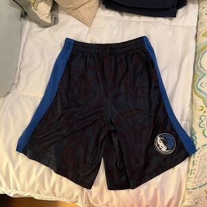 Black and Blue Dallas Mavericks Youth Athletic Shorts with Logo